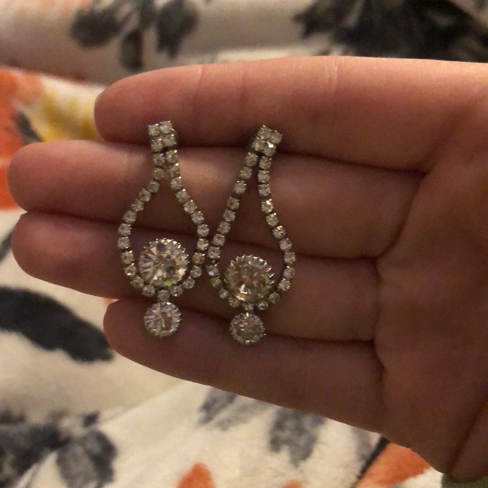 Silver Drop Down Earrings